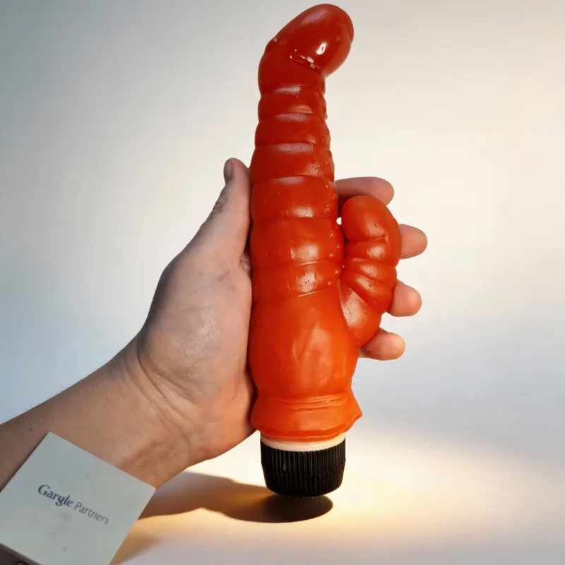 Vibrador Consolador Dinolino Rojo Doble