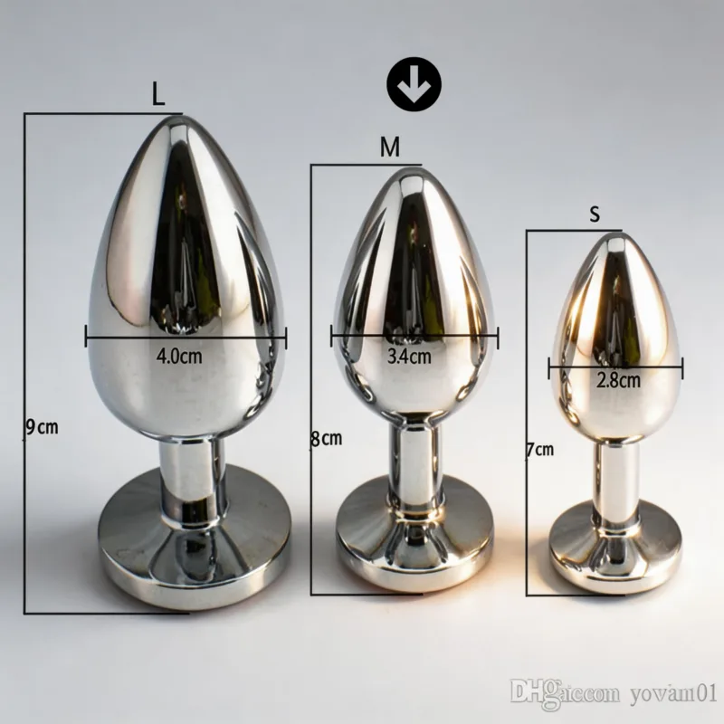 Plug Dilatador Anal Acero Strass – Metalico - Medio