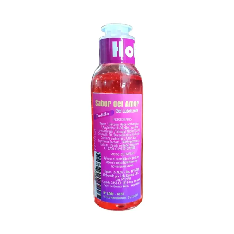 Gel Comestible Lubricante Frutilla Saborizado Masajes FYL