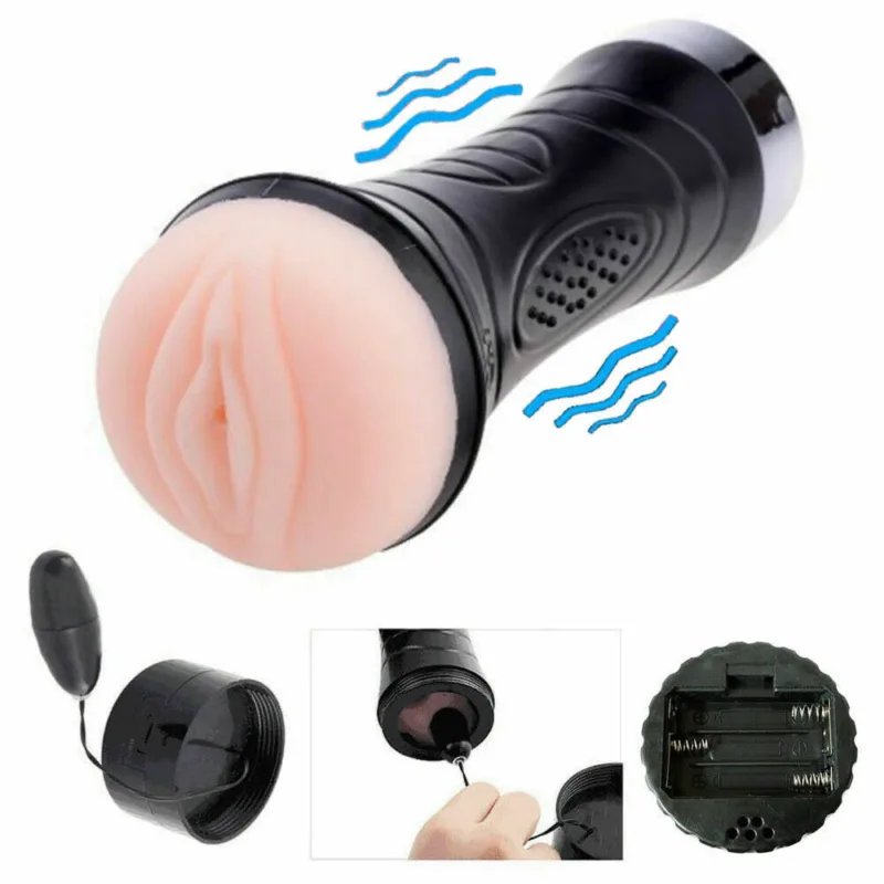 Tubo Vagina con Vibracion Tamaño Real
