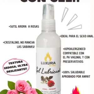 Gel Lubricante Luxuria Anal Rosas - 250cc: imagen 2